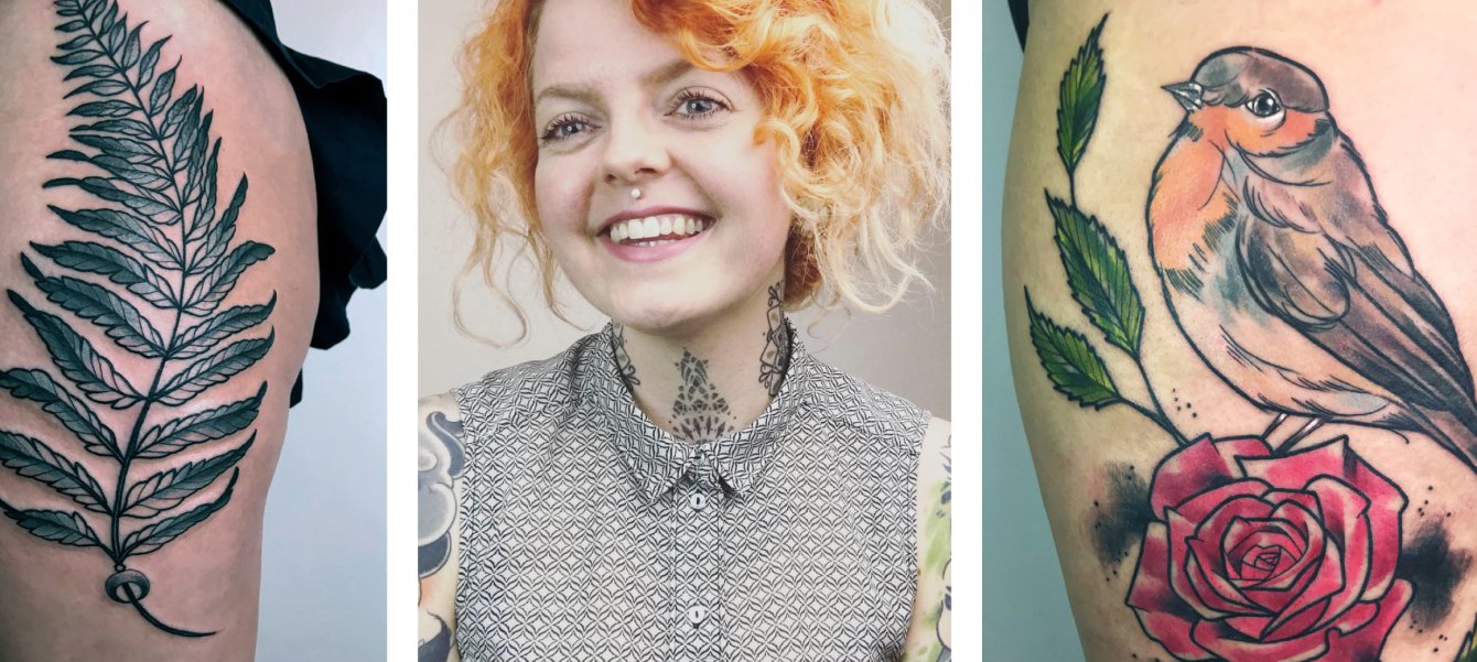 Tattoos von Rebecca Bertelwick auf dem Weiberkram Mädchenflohmarkt