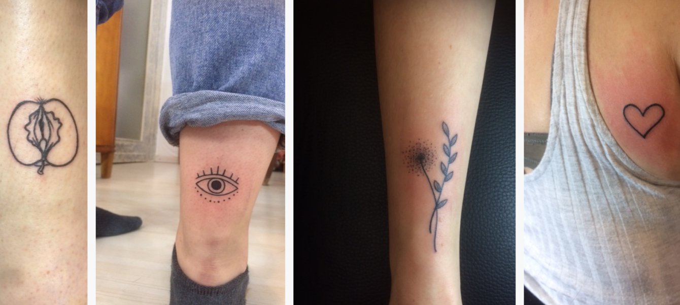 Tattoos von Maria Dyer auf dem Mädchenflohmarkt